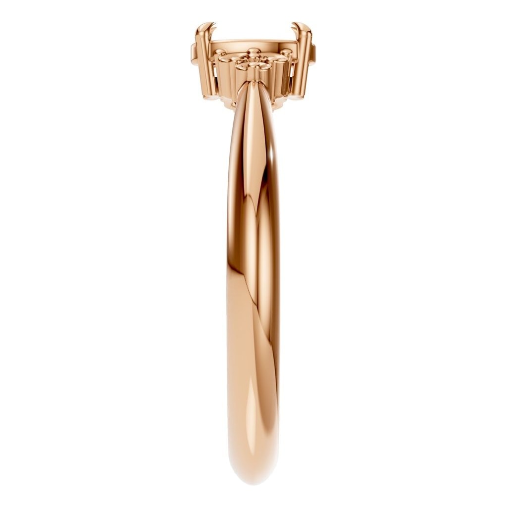 RI-9384 Rose Gold Ring UNSET - Side View