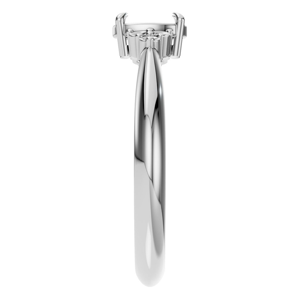 RI-9384 White Gold Ring UNSET - Side View