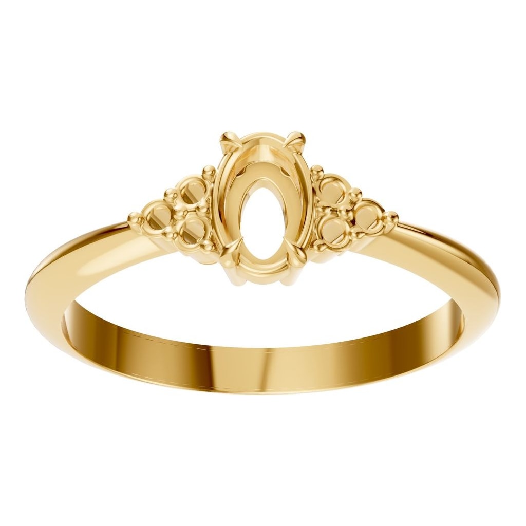 RI-9384 Yellow Gold Ring UNSET - Front View