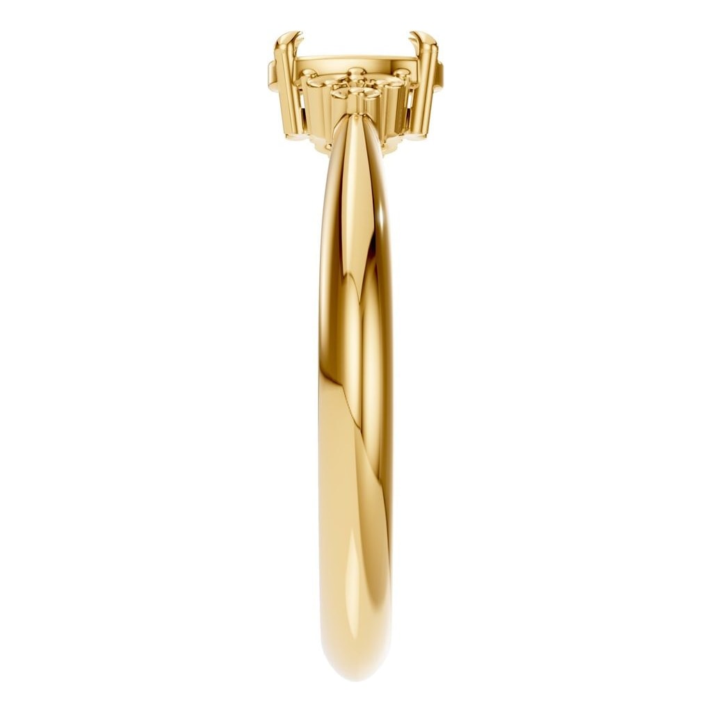 RI-9384 Yellow Gold Ring UNSET - Side View