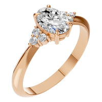 RI-9384 Rose Gold Ring SET - Main View