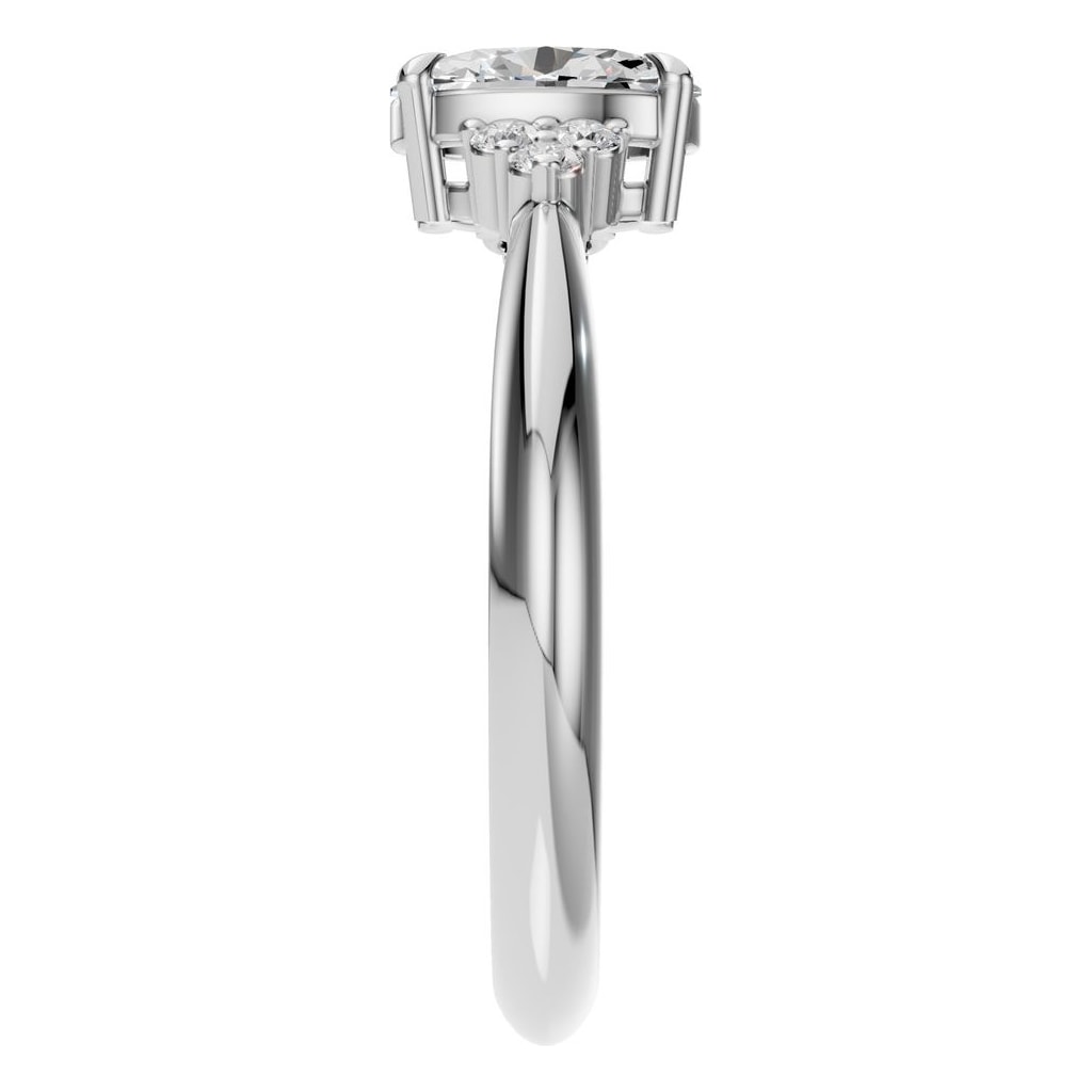 RI-9384 White Gold Ring SET - Side View