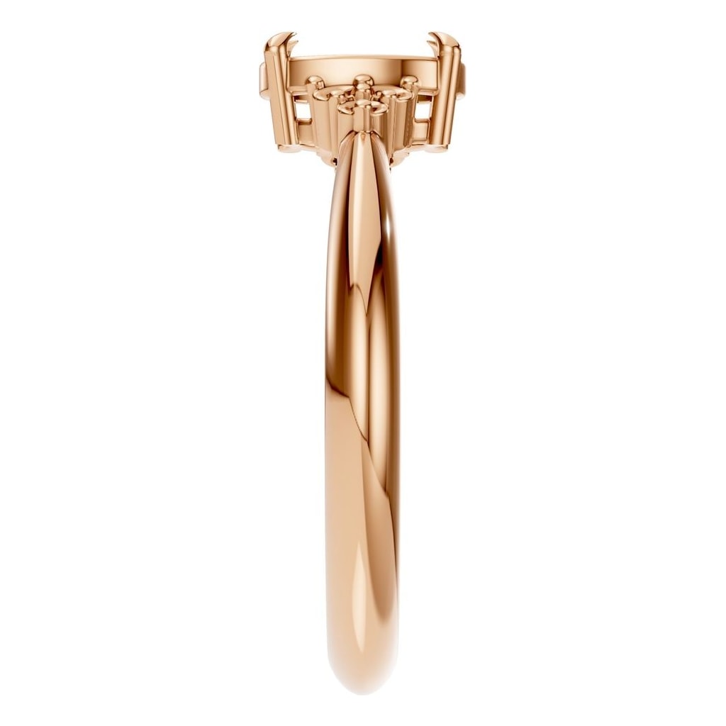 RI-9384 Rose Gold Ring UNSET - Side View