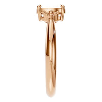 RI-9384 Rose Gold Ring UNSET - Side View