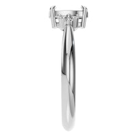 RI-9384 White Gold Ring UNSET - Side View