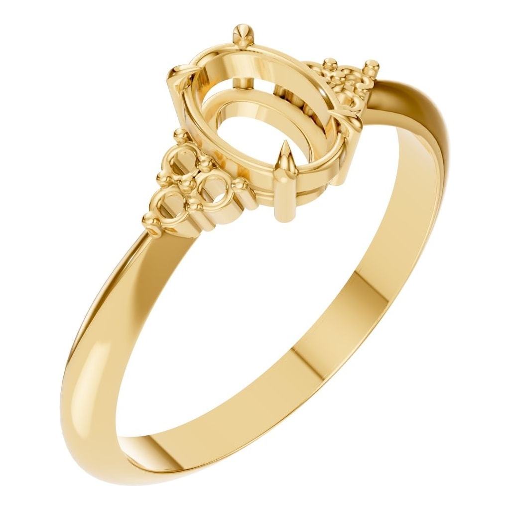 RI-9384 Yellow Gold Ring UNSET - Main View