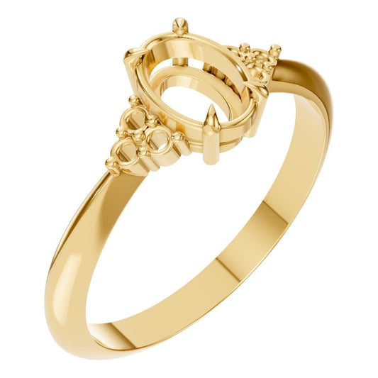 RI-9384 Yellow Gold Ring UNSET - Main View