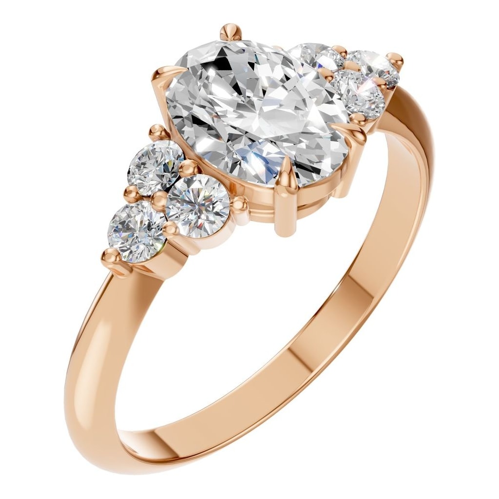 RI-9384 Rose Gold Ring SET - Main View
