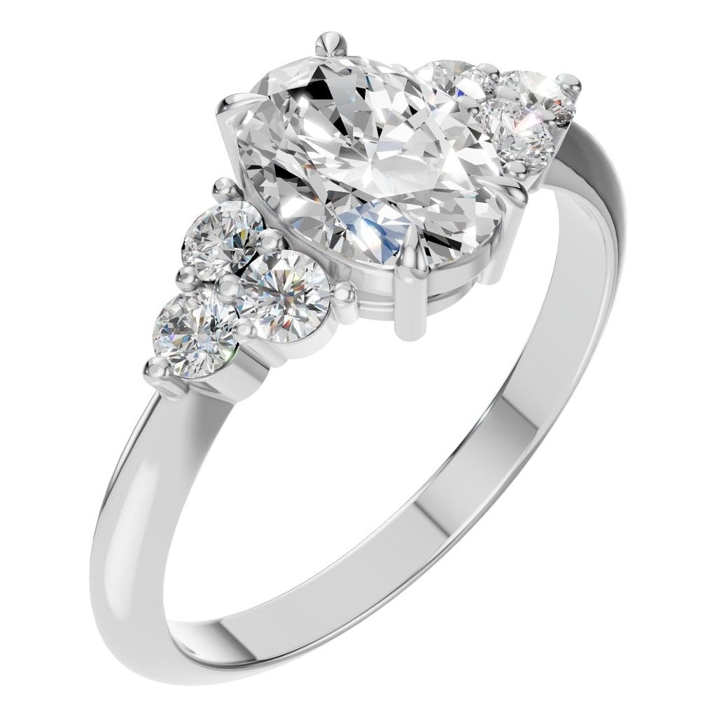 RI-9384 White Gold Ring SET - Main View
