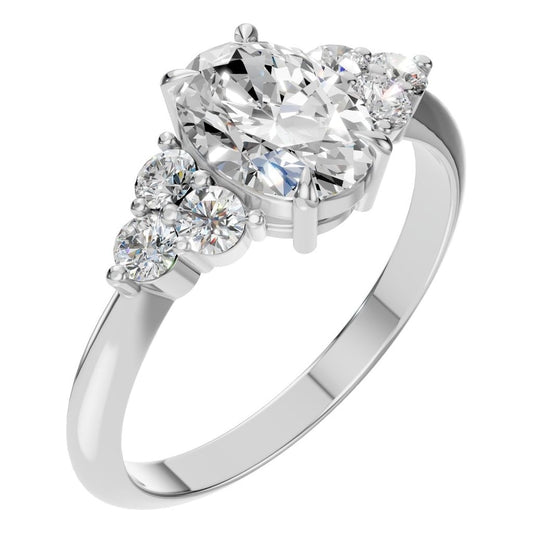RI-9384 White Gold Ring SET - Main View