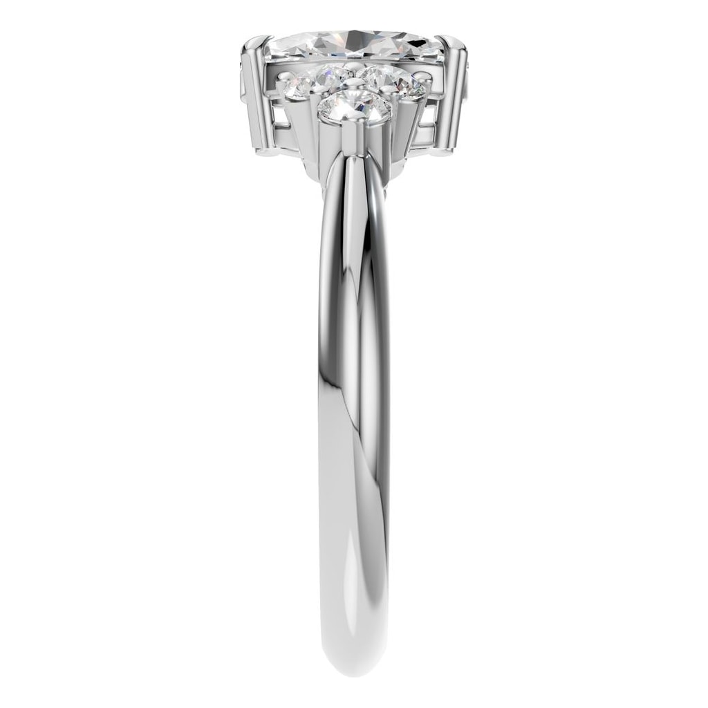 RI-9384 White Gold Ring SET - Side View