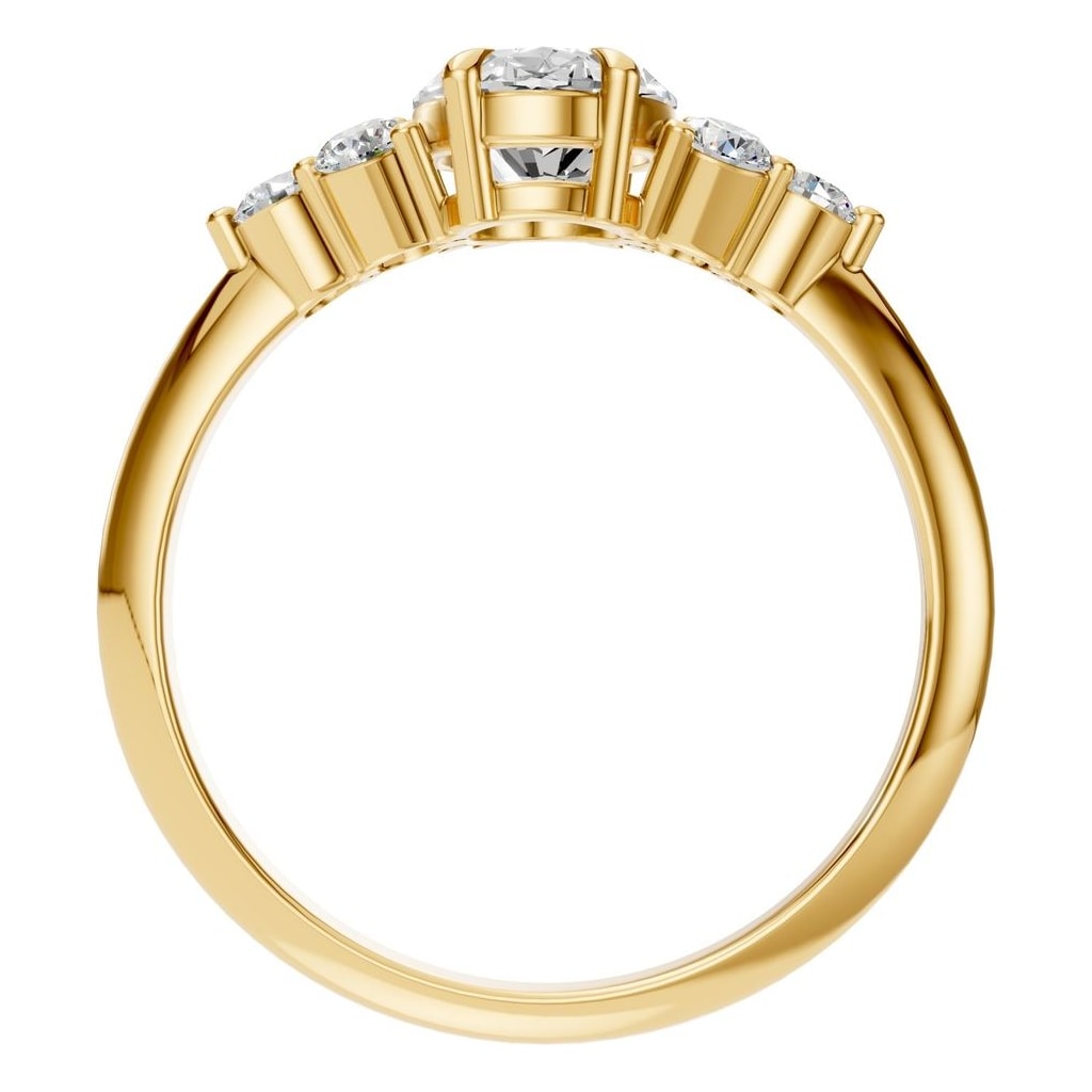 RI-9384 Yellow Gold Ring SET - Top View
