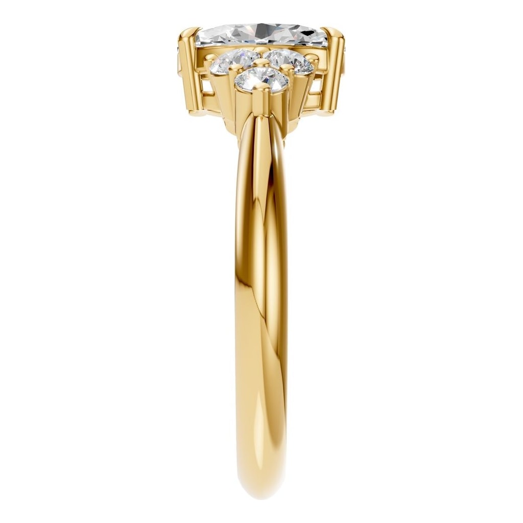RI-9384 Yellow Gold Ring SET - Side View