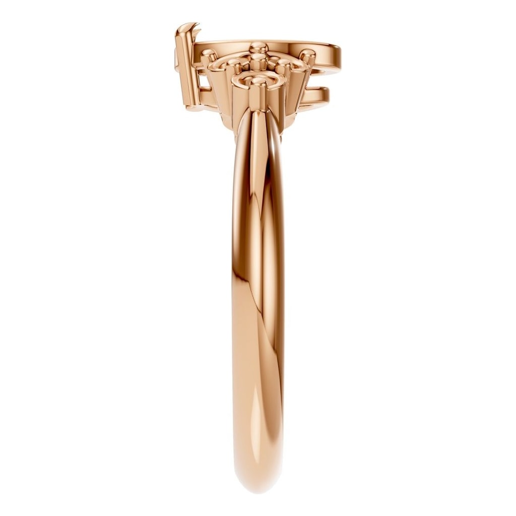 RI-9384 Rose Gold Ring UNSET - Side View
