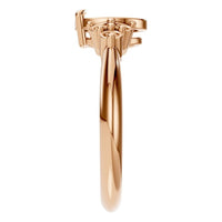 RI-9384 Rose Gold Ring UNSET - Side View
