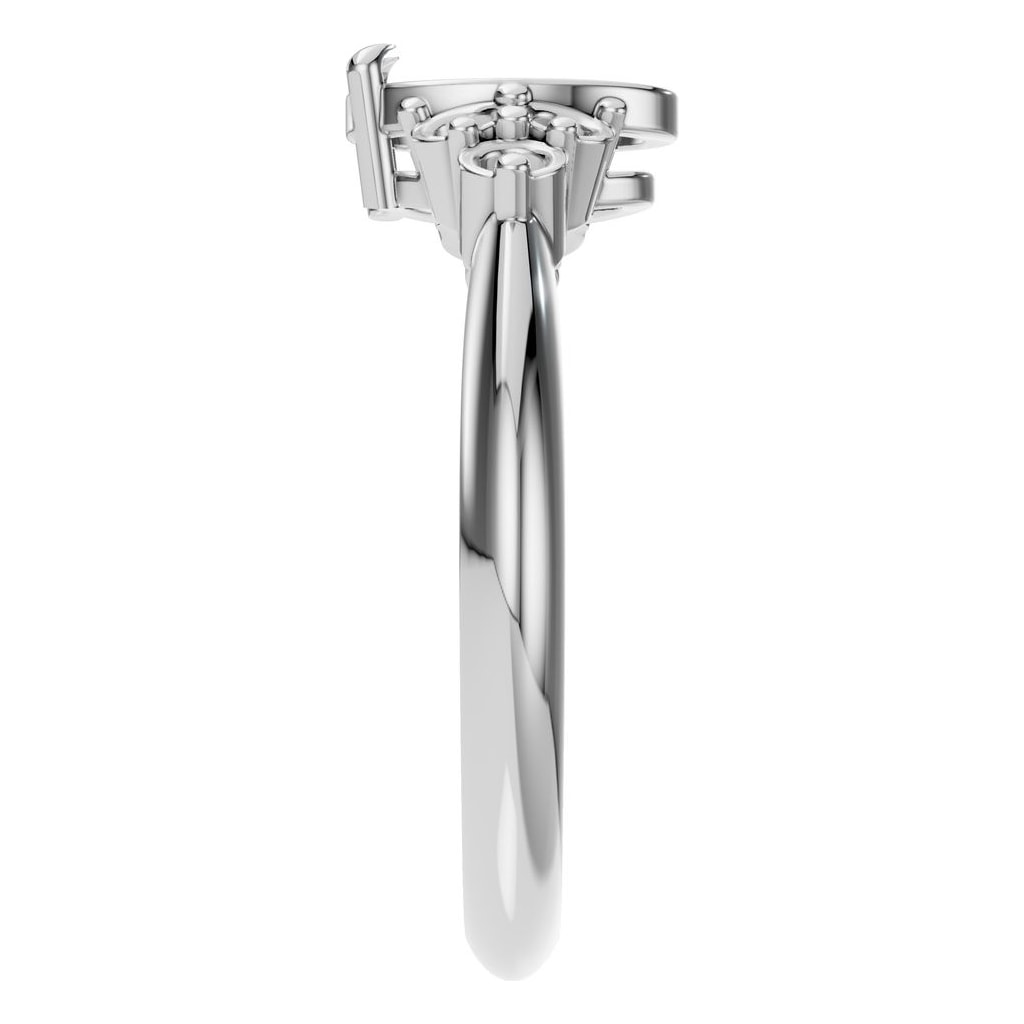 RI-9384 White Gold Ring UNSET - Side View