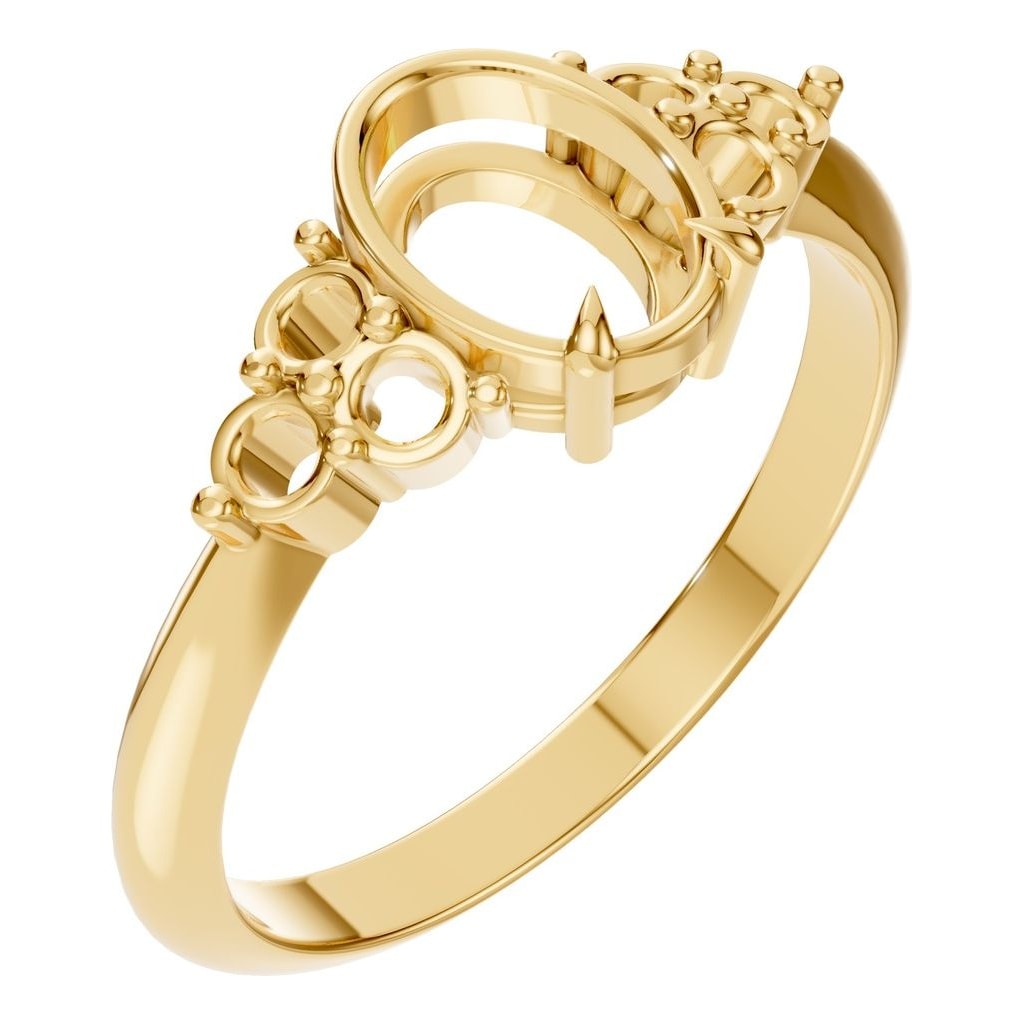 RI-9384 Yellow Gold Ring UNSET - Main View
