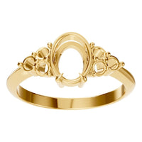 RI-9384 Yellow Gold Ring UNSET - Front View