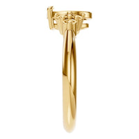 RI-9384 Yellow Gold Ring UNSET - Side View