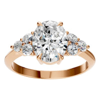 RI-9384 Rose Gold Ring SET - Front View