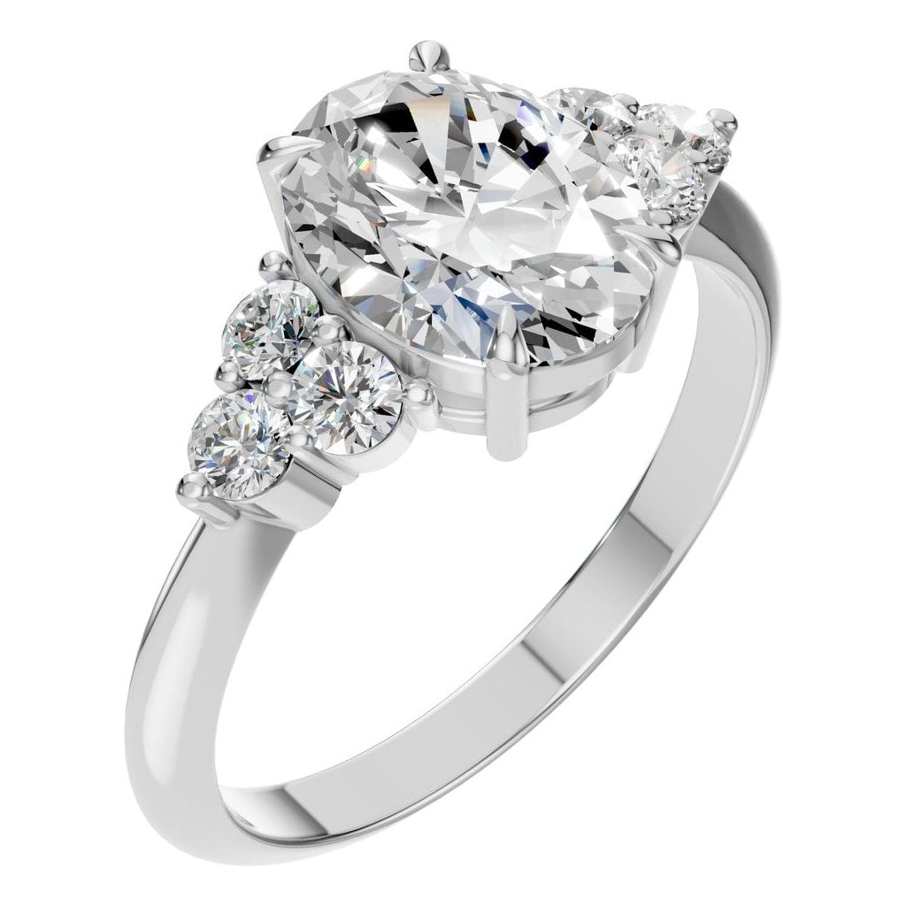 RI-9384 White Gold Ring SET - Main View