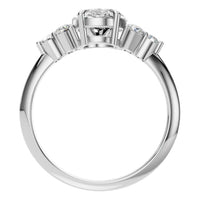 RI-9384 White Gold Ring SET - Top View