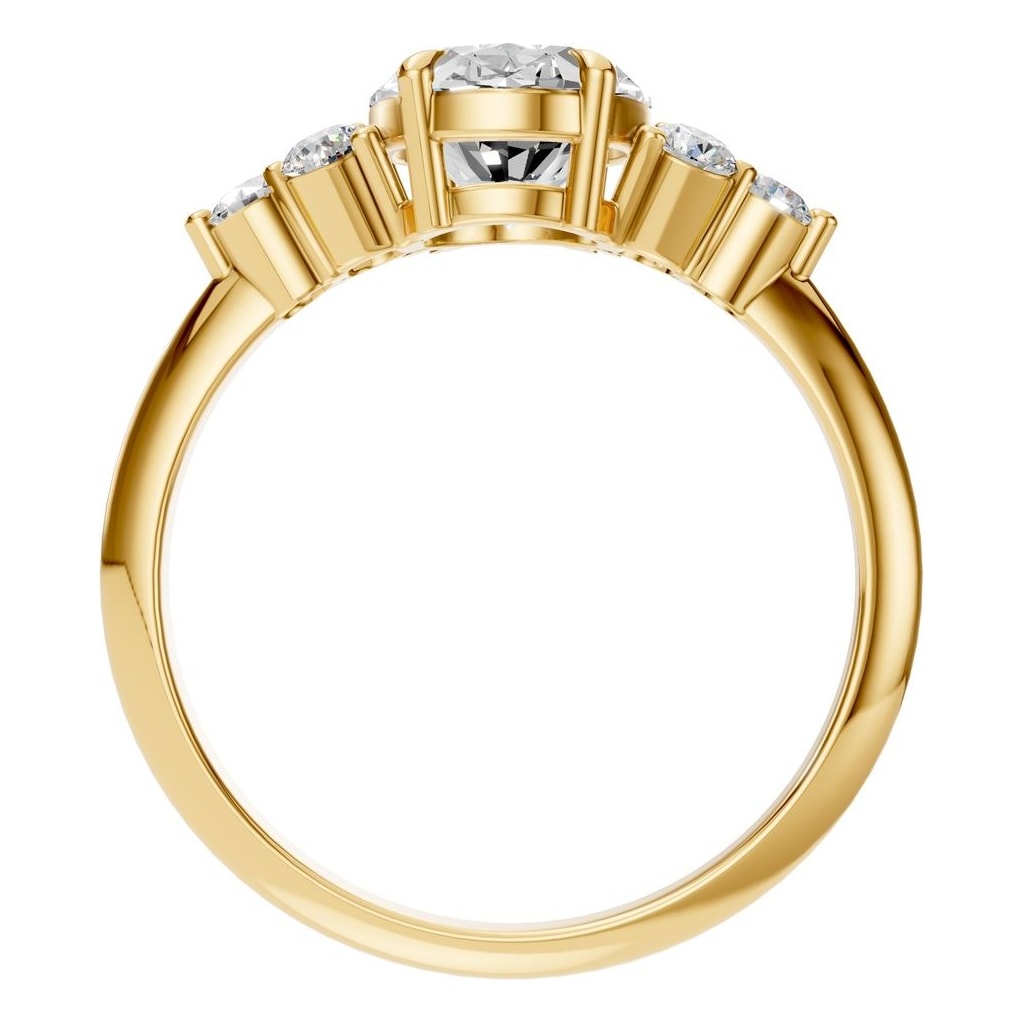 RI-9384 Yellow Gold Ring SET - Top View