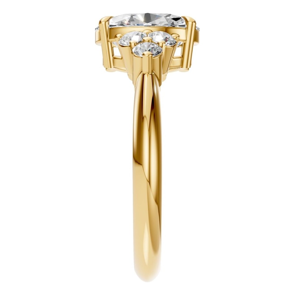 RI-9384 Yellow Gold Ring SET - Side View