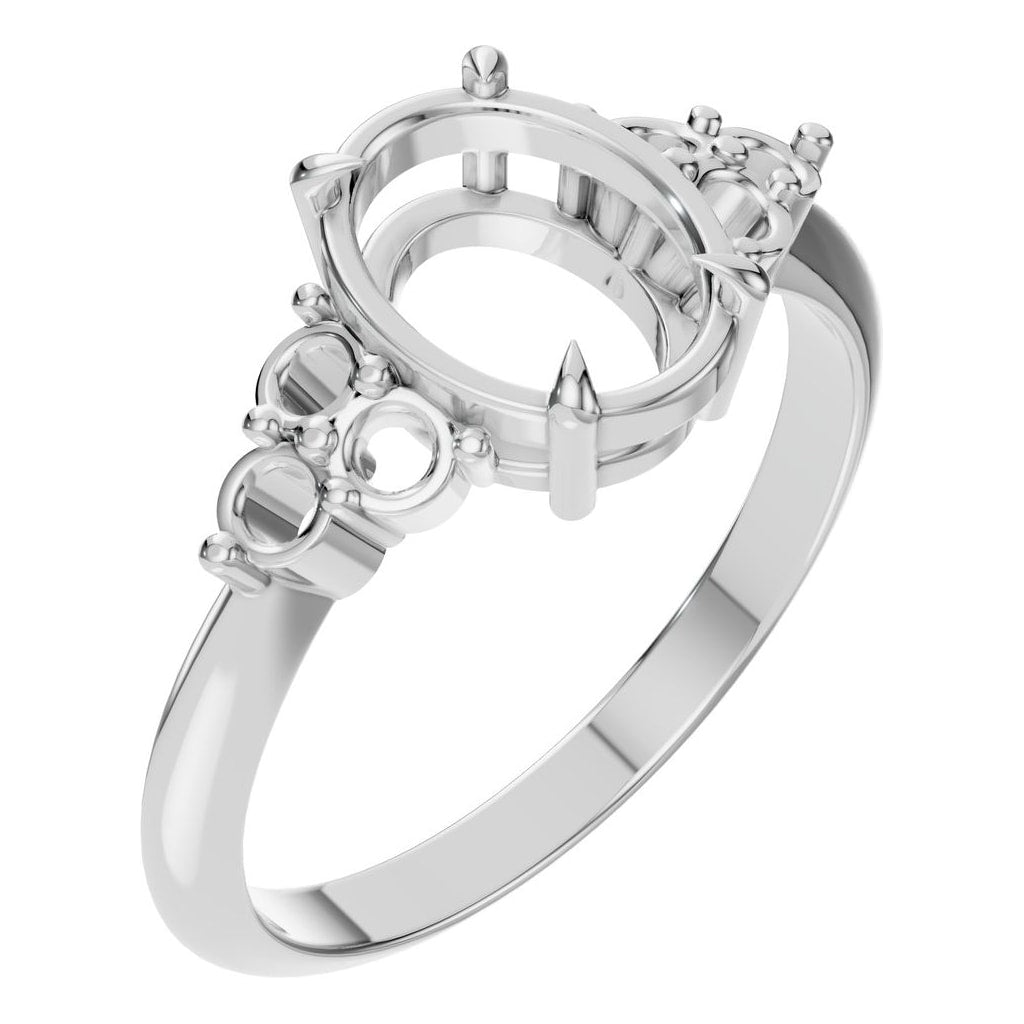 RI-9384 White Gold Ring UNSET - Main View