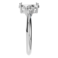 RI-9384 White Gold Ring UNSET - Side View