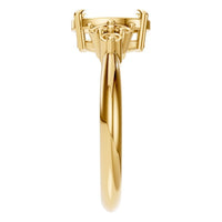 RI-9384 Yellow Gold Ring UNSET - Side View