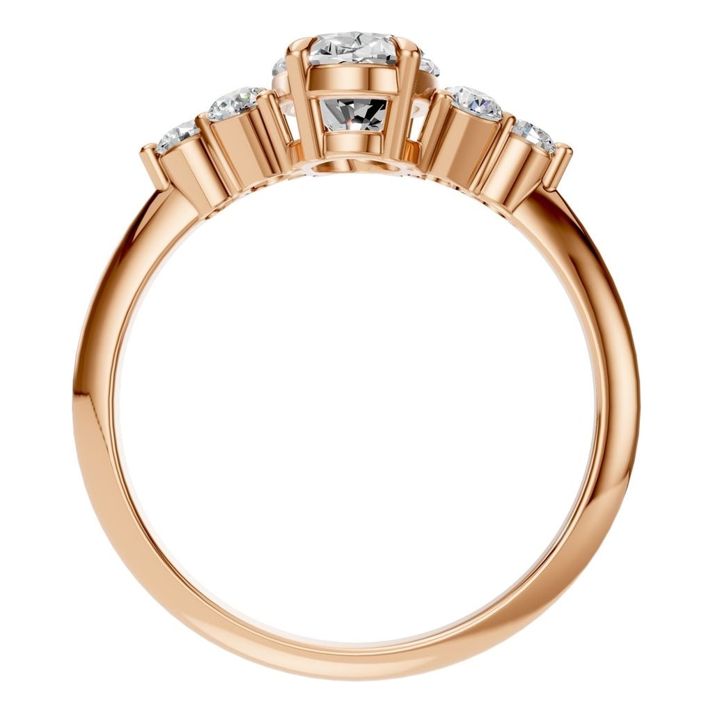 RI-9384 Rose Gold Ring SET - Top View