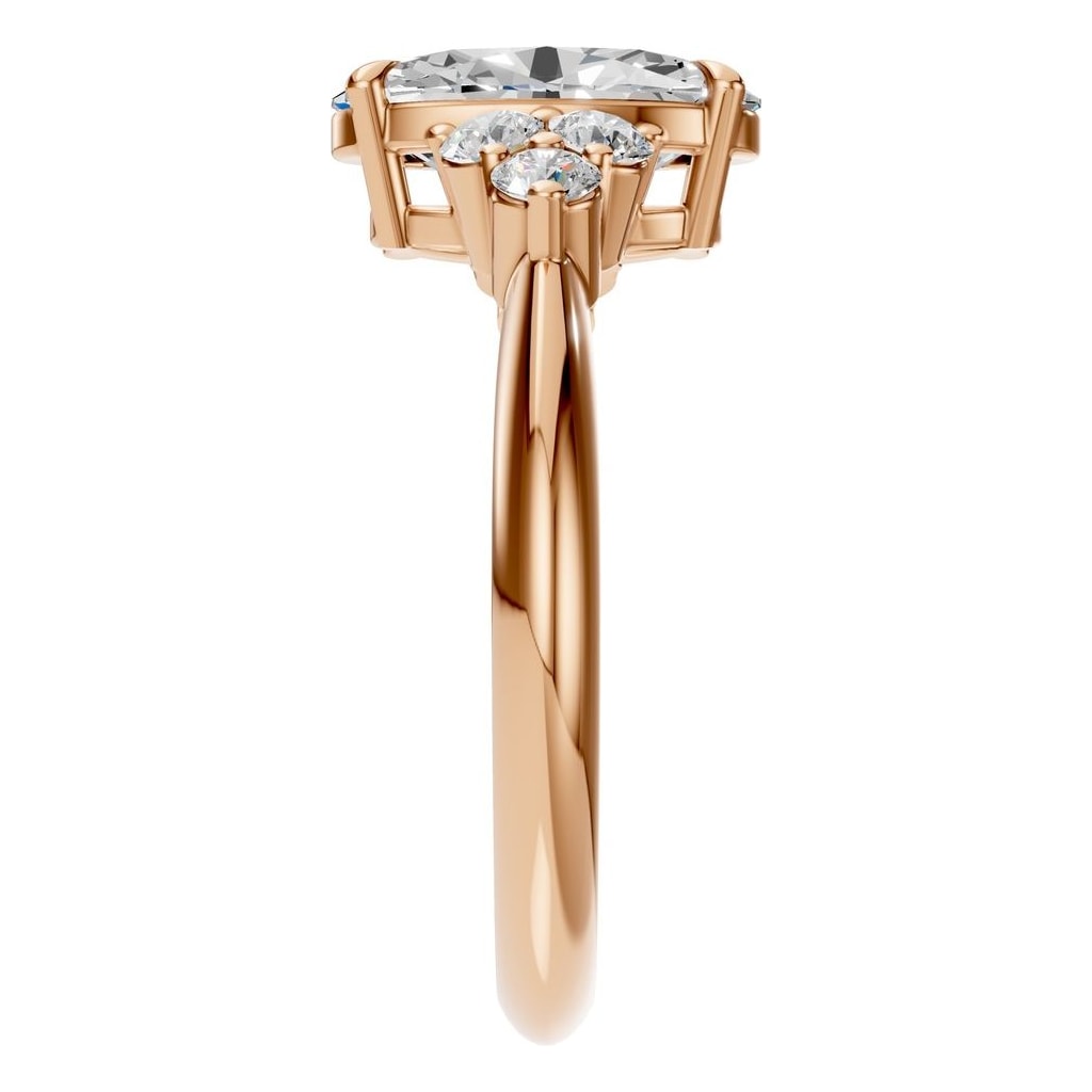 RI-9384 Rose Gold Ring SET - Side View