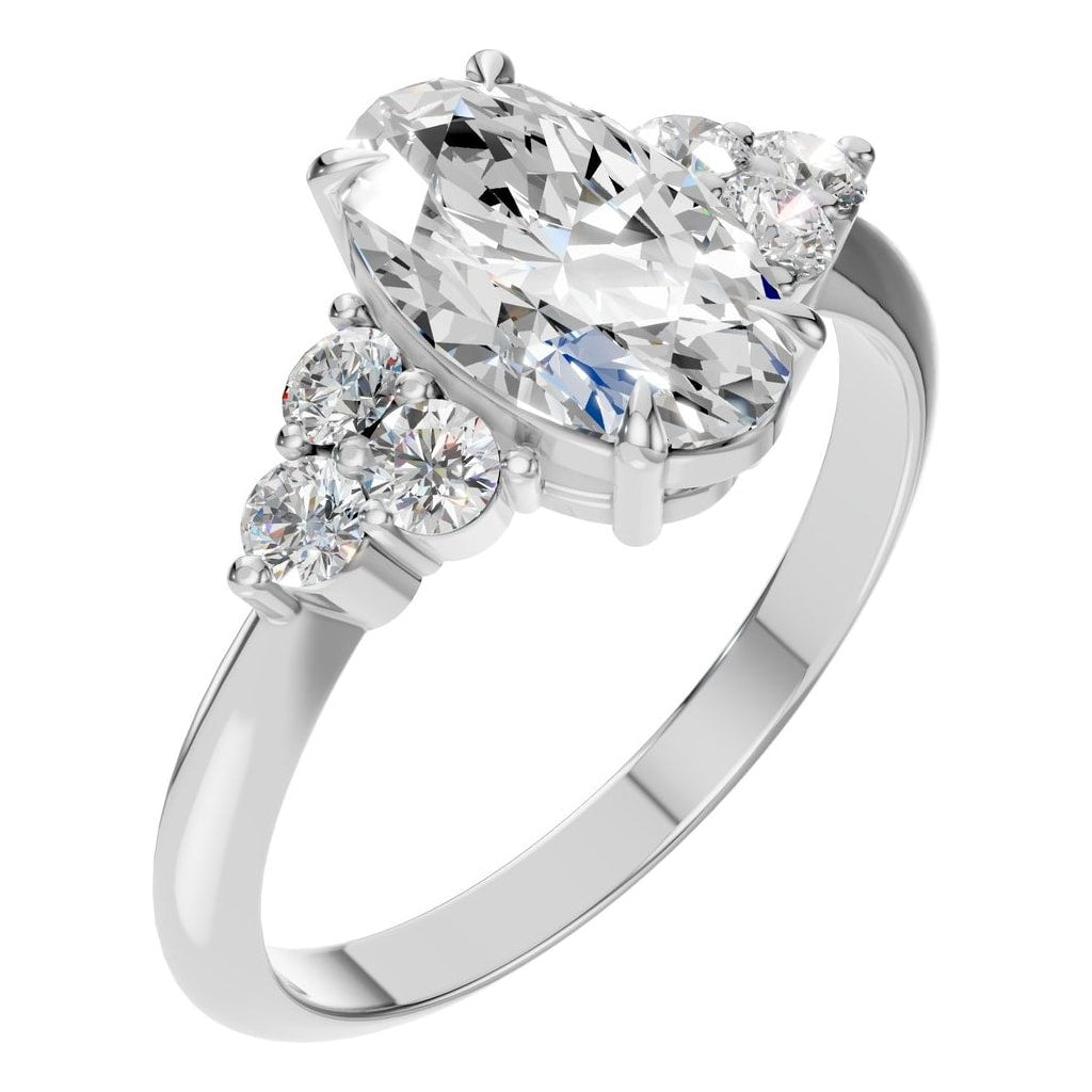 RI-9384 White Gold Ring SET - Main View