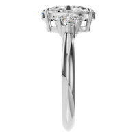 RI-9384 White Gold Ring SET - Side View