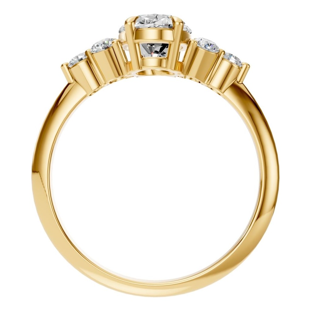 RI-9384 Yellow Gold Ring SET - Top View