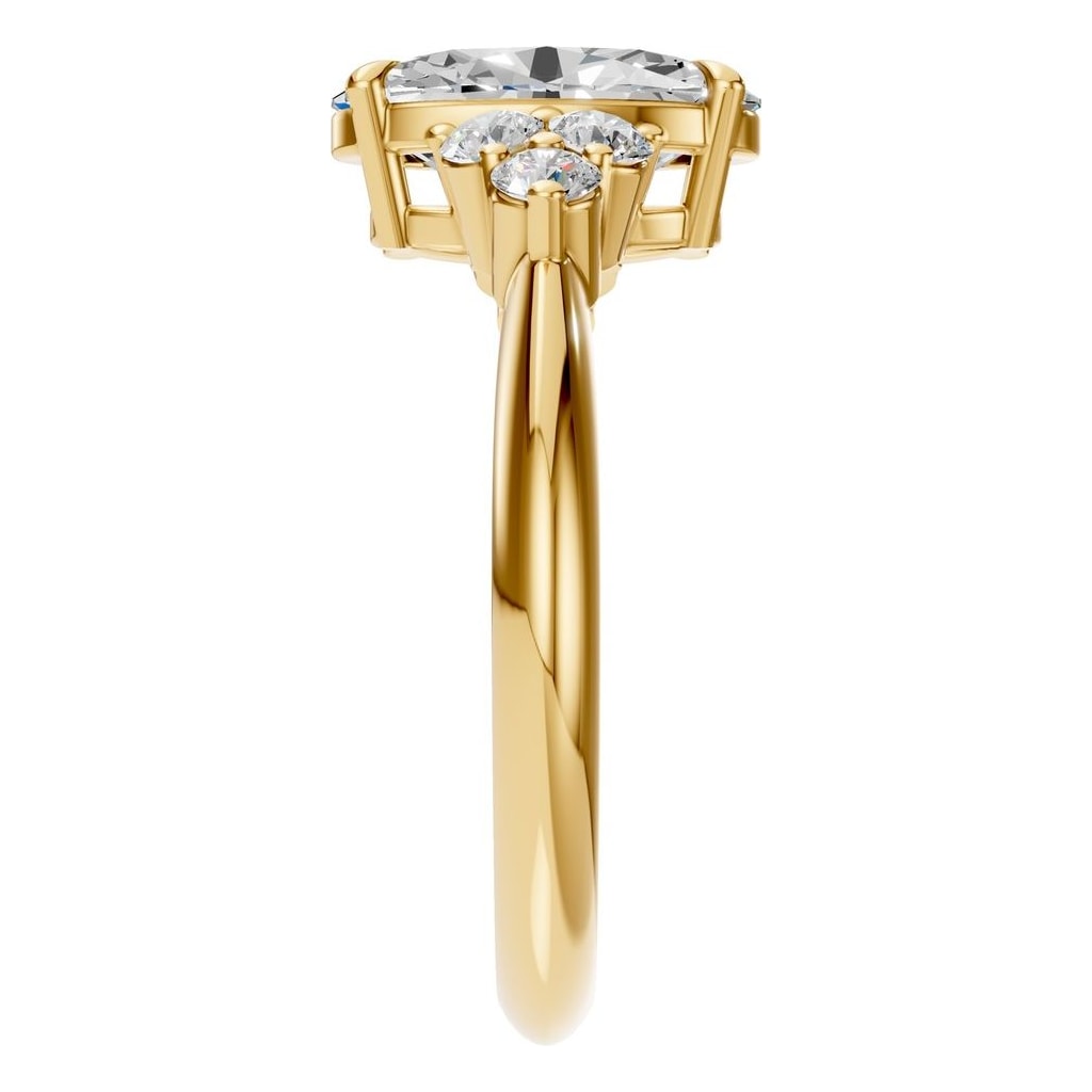 RI-9384 Yellow Gold Ring SET - Side View