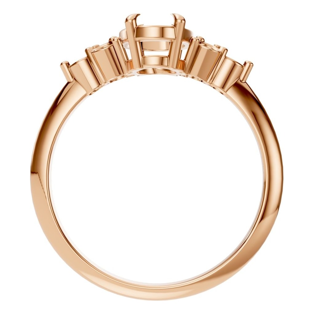 RI-9384 Rose Gold Ring UNSET - Top View