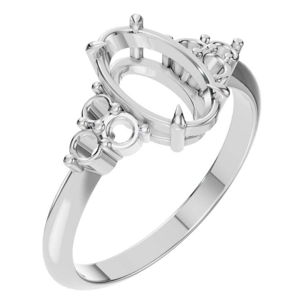 RI-9384 White Gold Ring UNSET - Main View