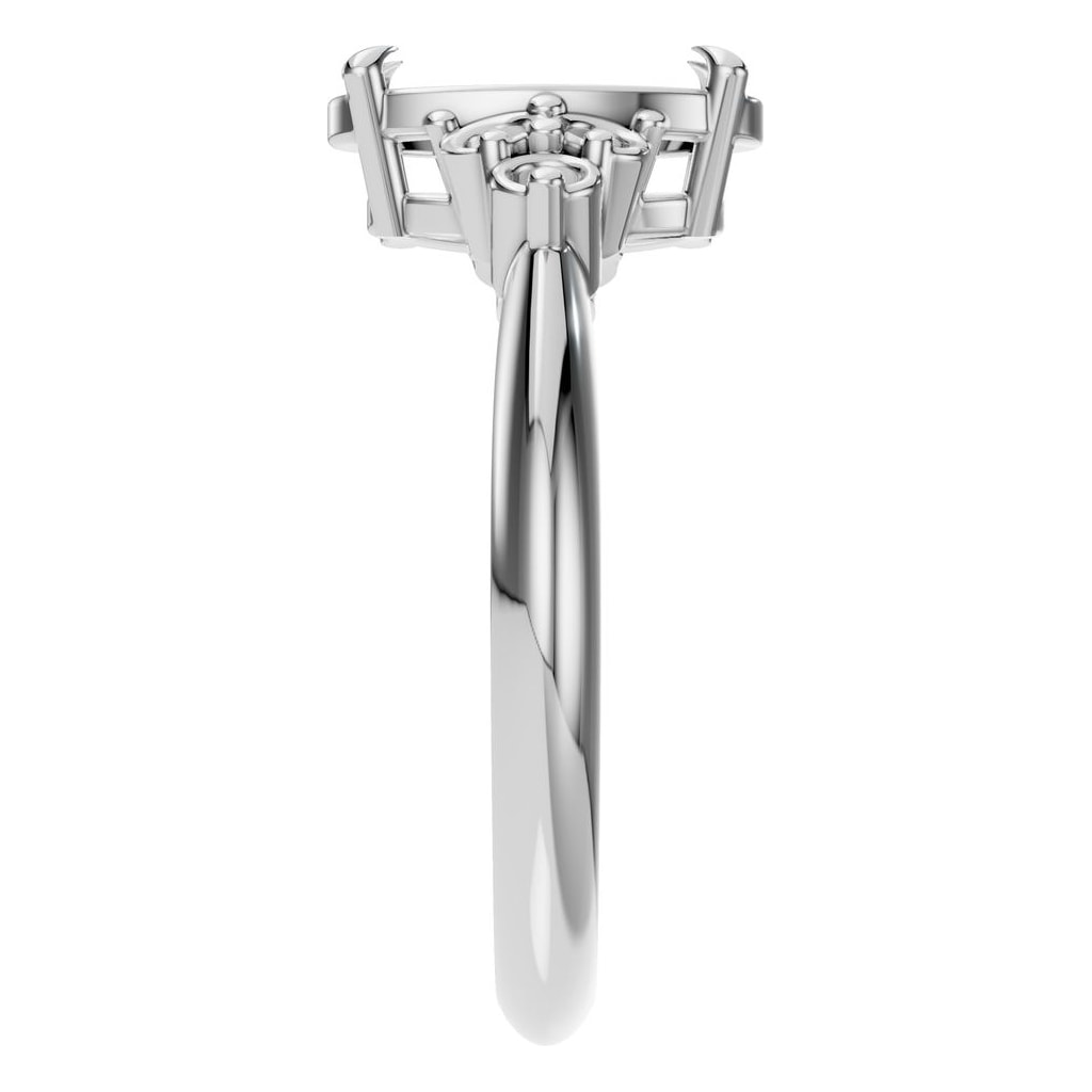 RI-9384 White Gold Ring UNSET - Side View