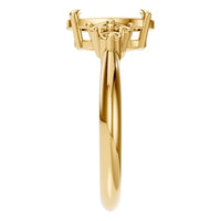 RI-9384 Yellow Gold Ring UNSET - Side View