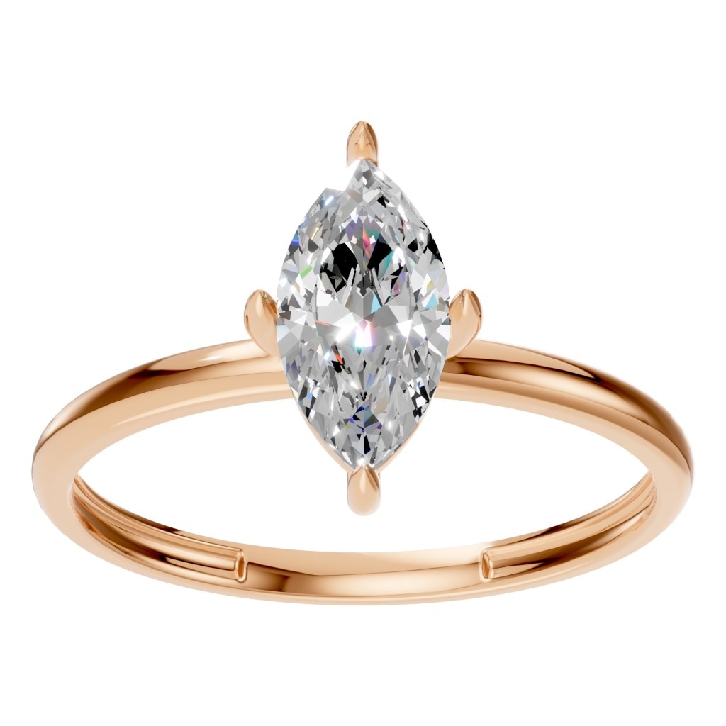 RI-9390 Rose Gold Ring SET - Front View