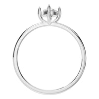 RI-9390 White Gold Ring SET - Top View