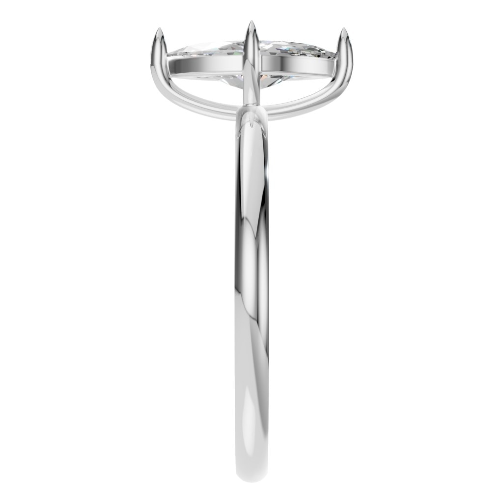 RI-9390 White Gold Ring SET - Side View