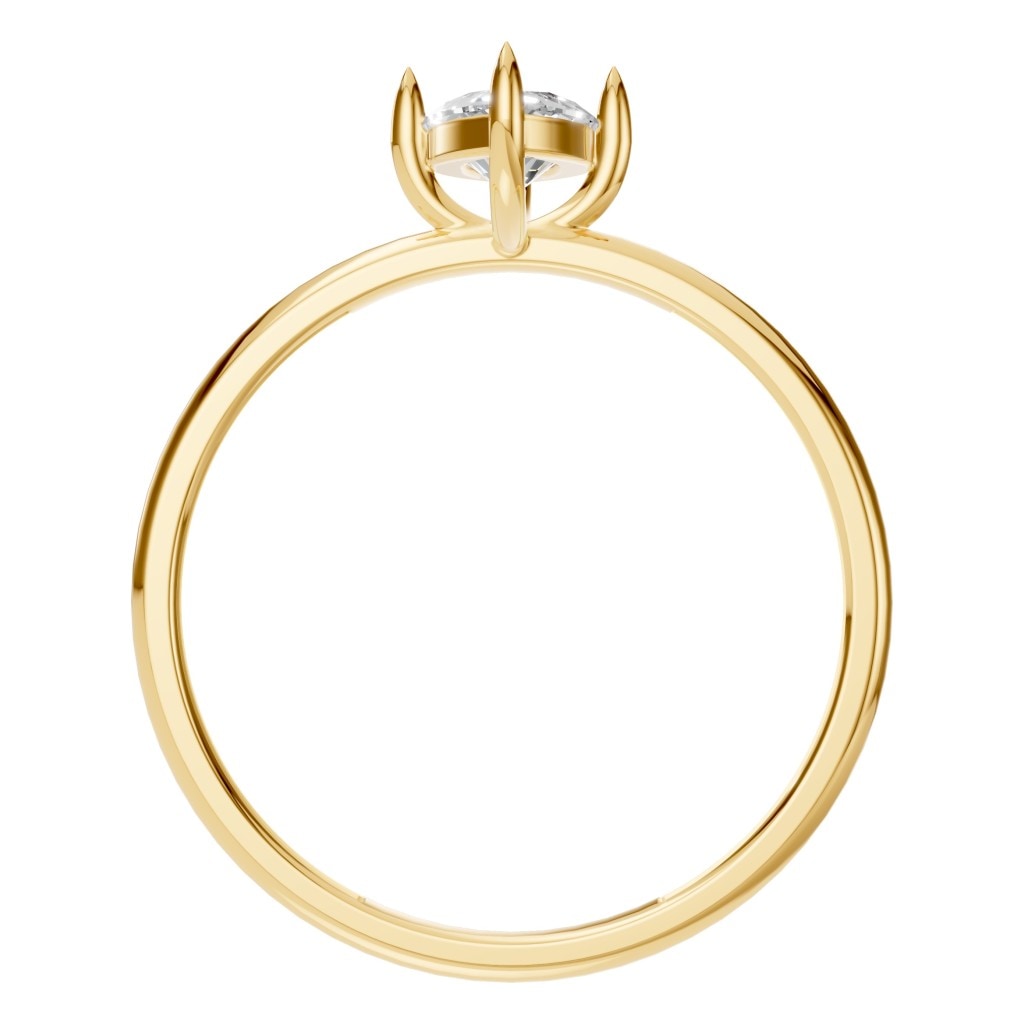 RI-9390 Yellow Gold Ring SET - Top View