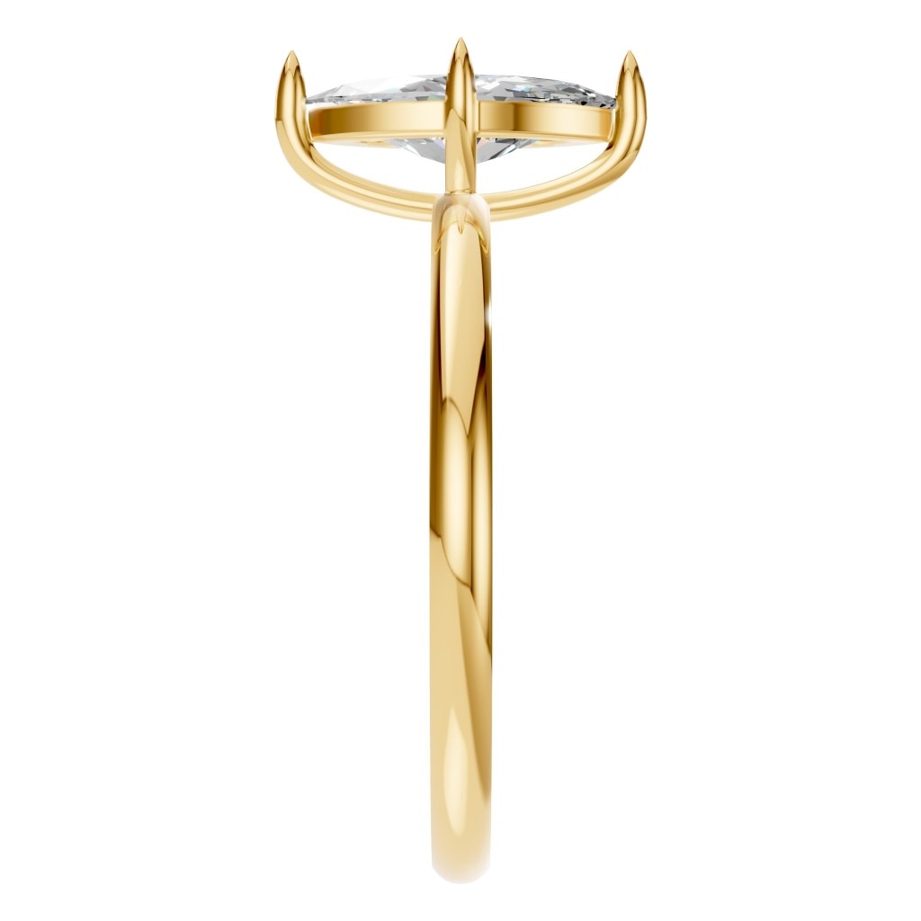 RI-9390 Yellow Gold Ring SET - Side View