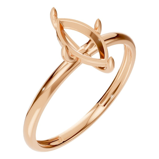 RI-9390 Rose Gold Ring UNSET - Main View