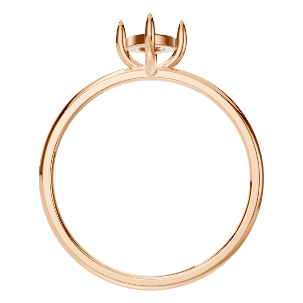 RI-9390 Rose Gold Ring UNSET - Top View