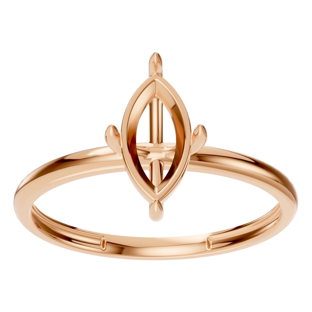 RI-9390 Rose Gold Ring UNSET - Front View