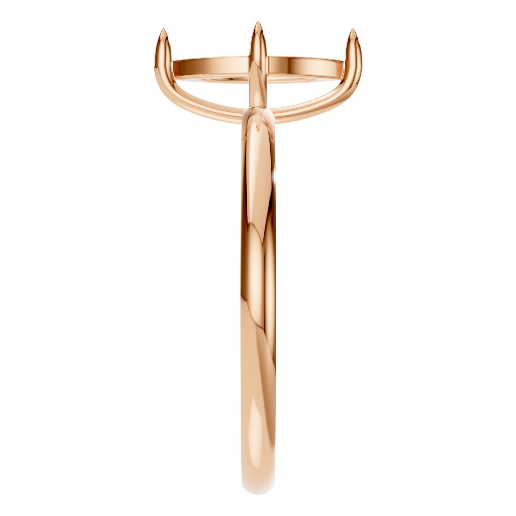 RI-9390 Rose Gold Ring UNSET - Side View